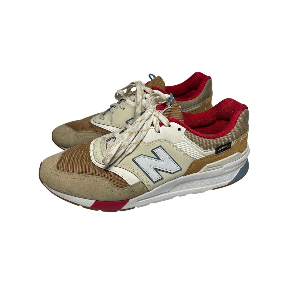 New Balance 997H Cordura Tan Cream Red Mens Sneakers CM997HTI Size 12